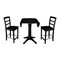 International Concepts Round 42 in Rd Pedestal Gathering Height Table, 2 Counter Height Stools, Black, 42 in W, 42 in L K46-42DPT-27B-S402-2 - alternate 4